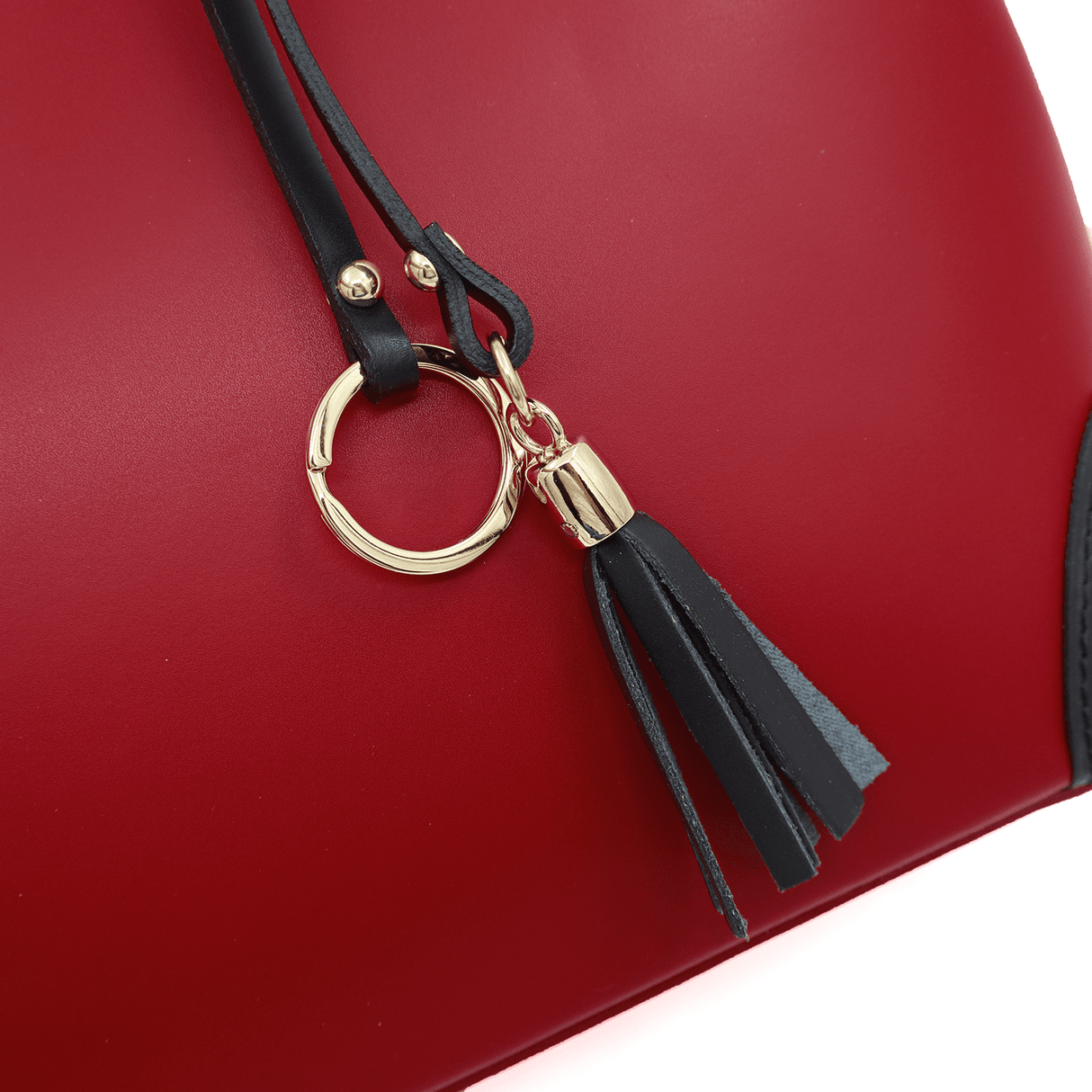 Női táska természetes bőrből - Alika - piros