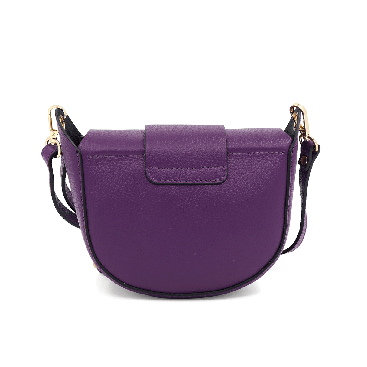 Leandra természetes bőr válltáska - sötét lila