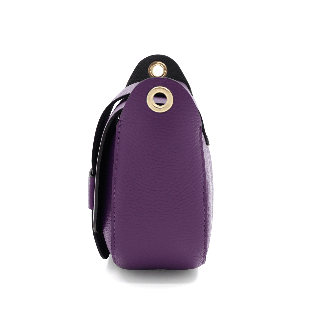 Leandra természetes bőr válltáska - sötét lila