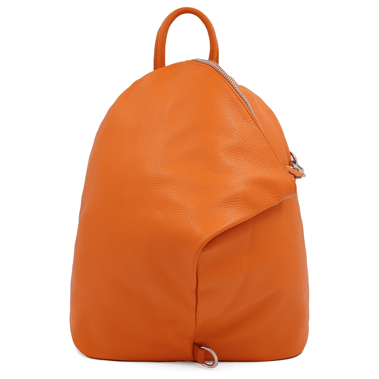 Női hátizsák természetes bőrből Evianna - narancssárga