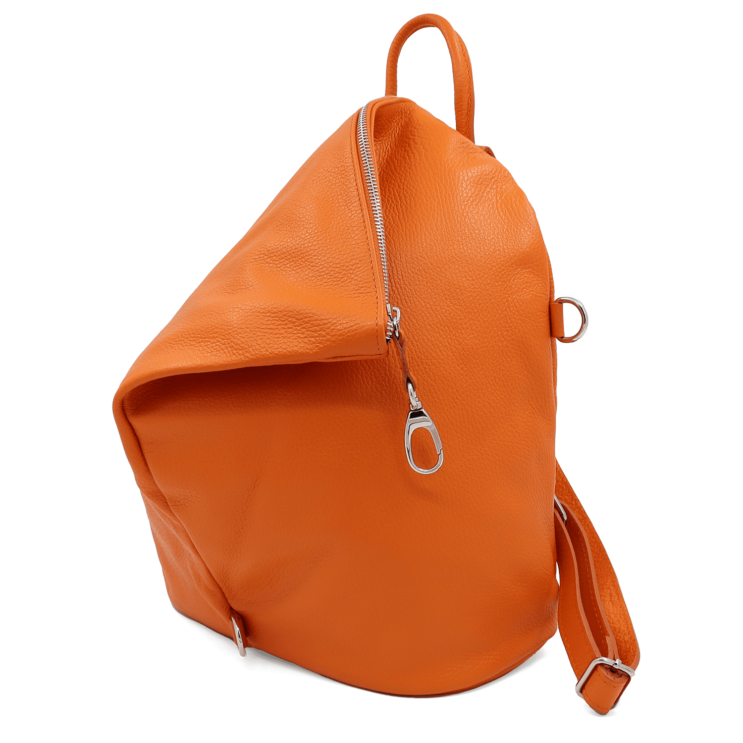 Női hátizsák természetes bőrből Evianna - narancssárga