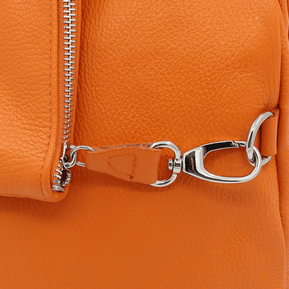 Női hátizsák természetes bőrből Evianna - narancssárga