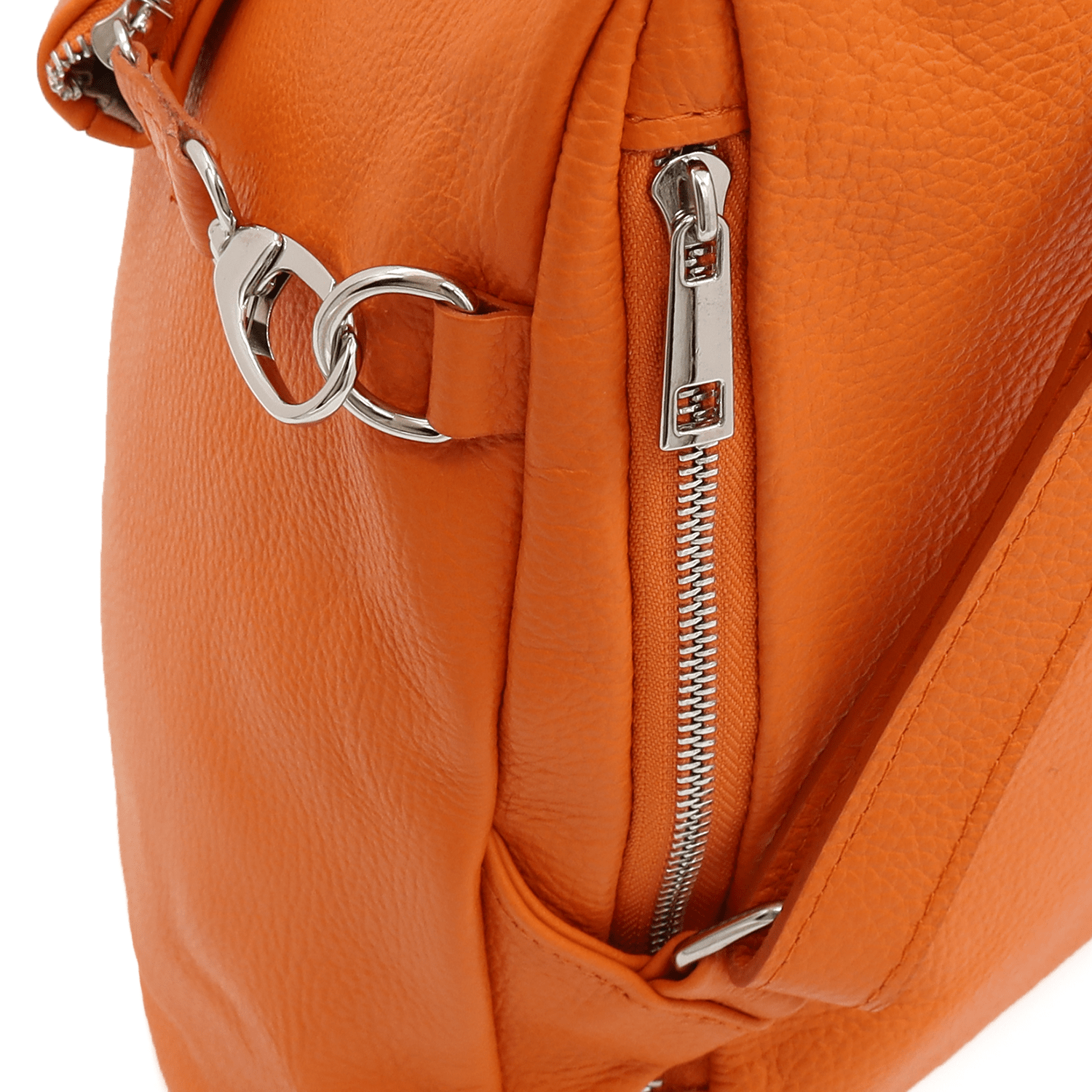 Női hátizsák természetes bőrből Evianna - narancssárga