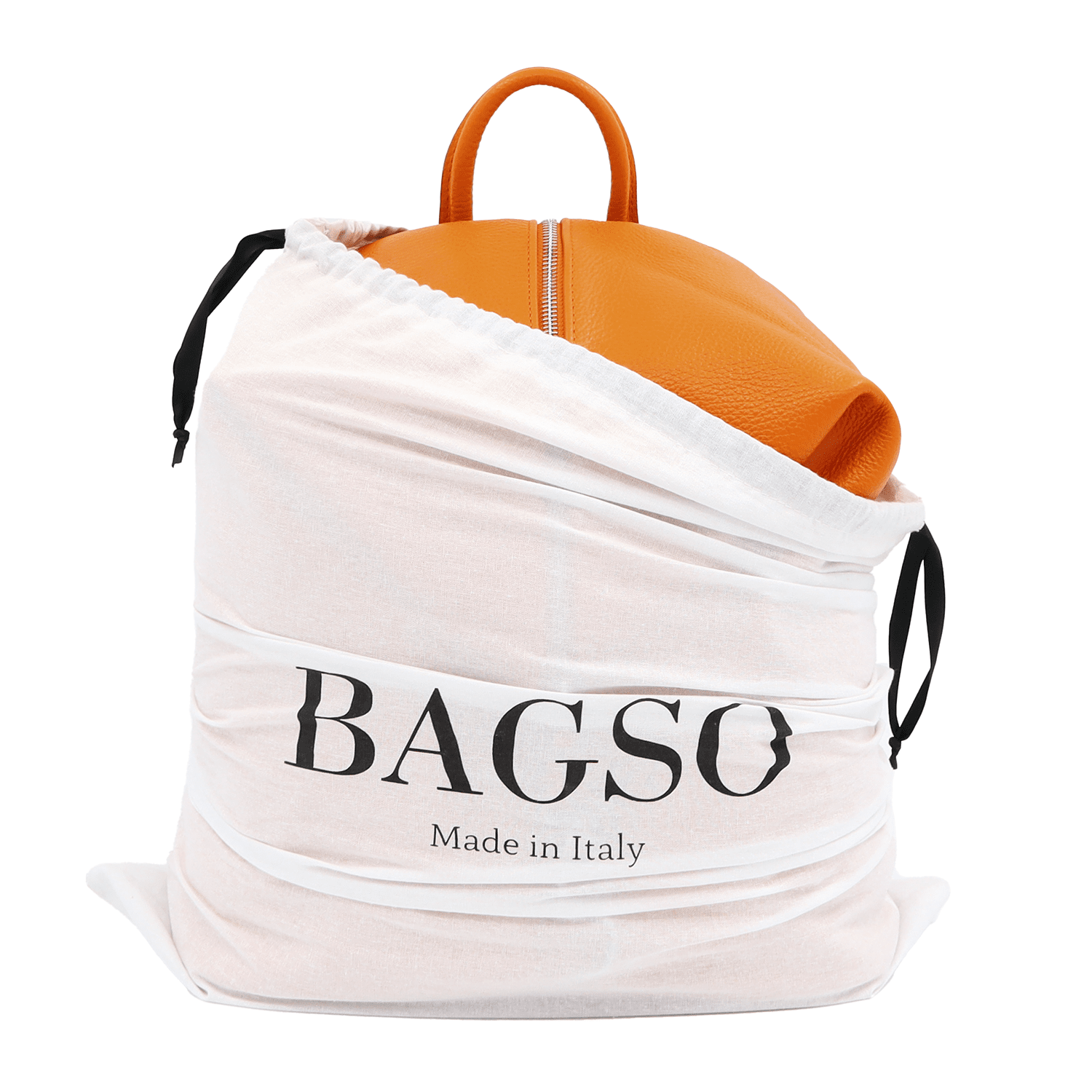 Női hátizsák természetes bőrből Evianna - narancssárga