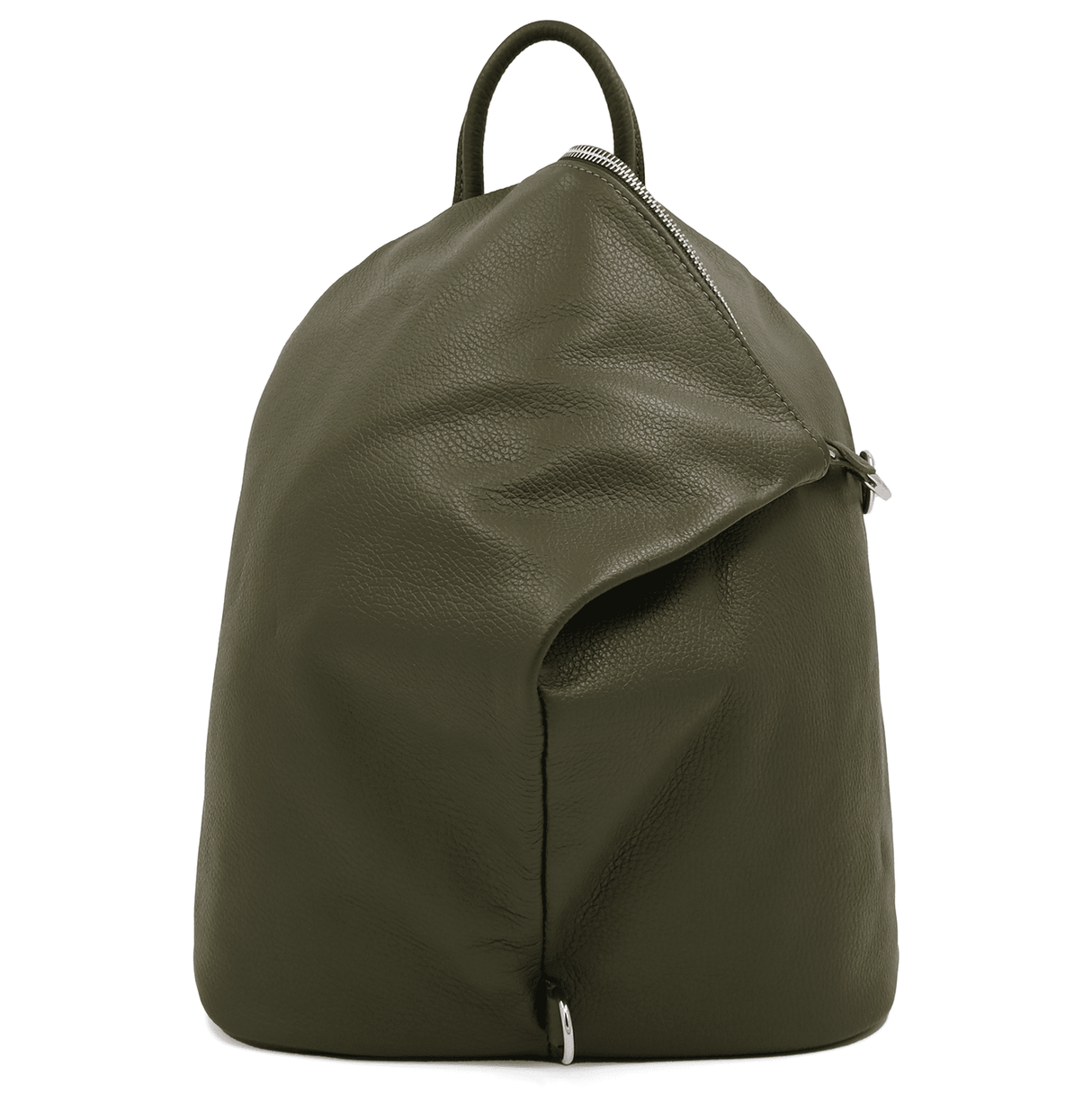 Női hátizsák természetes bőrből Evianna - sötétzöld