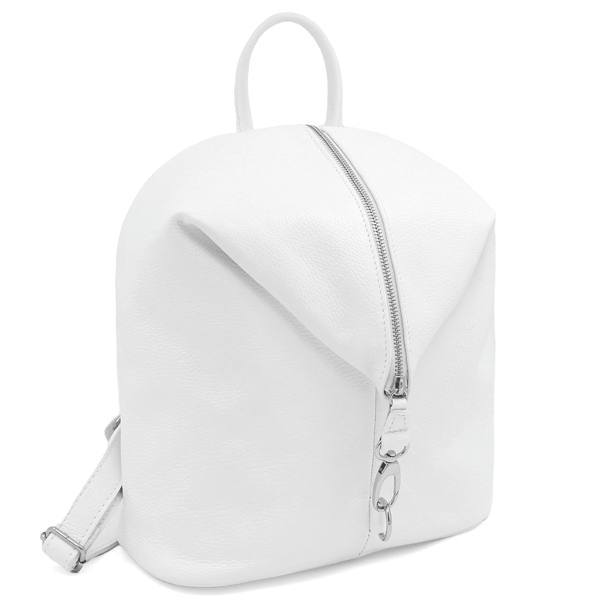 Női hátizsák természetes bőrből Evianna - fehér