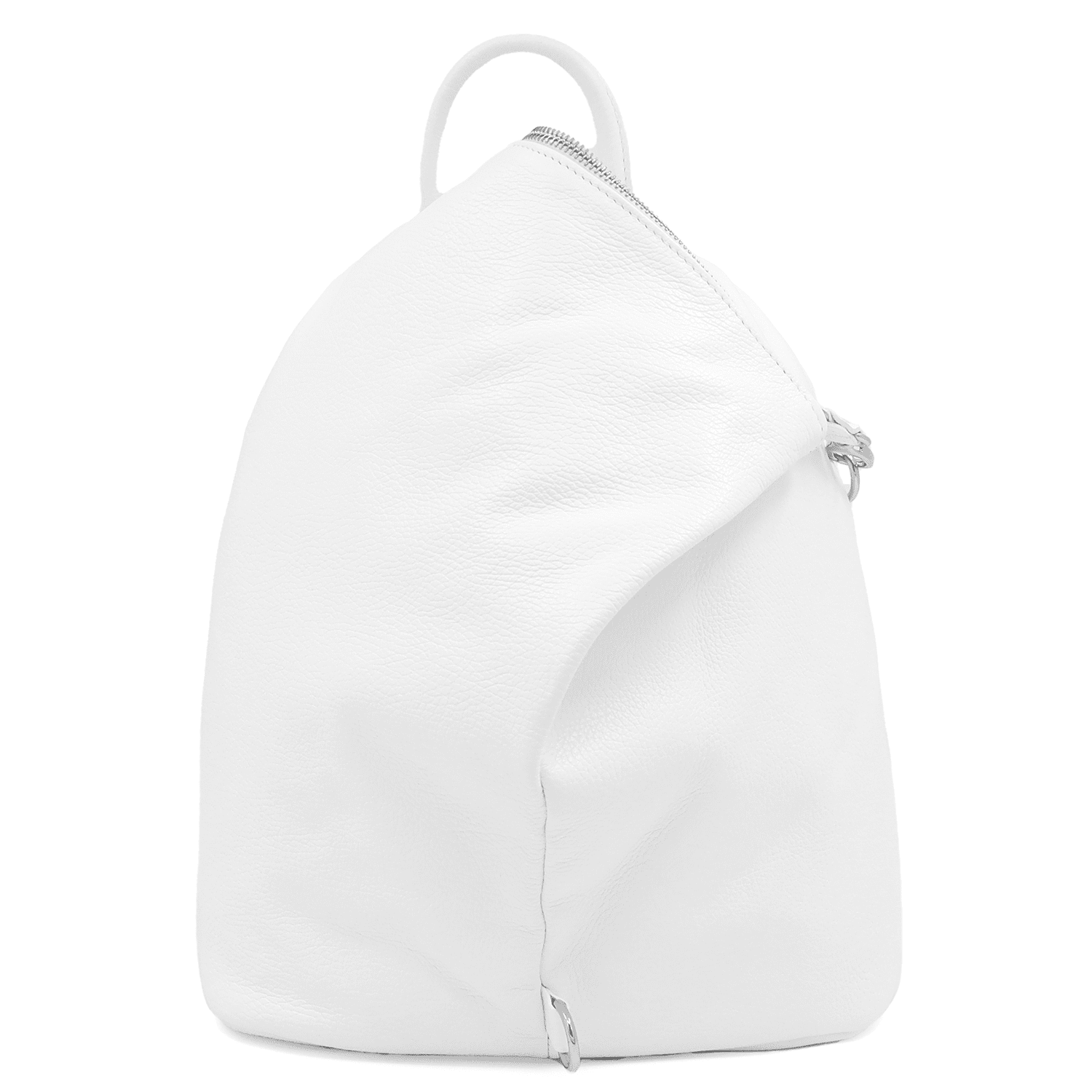 Női hátizsák természetes bőrből Evianna - fehér