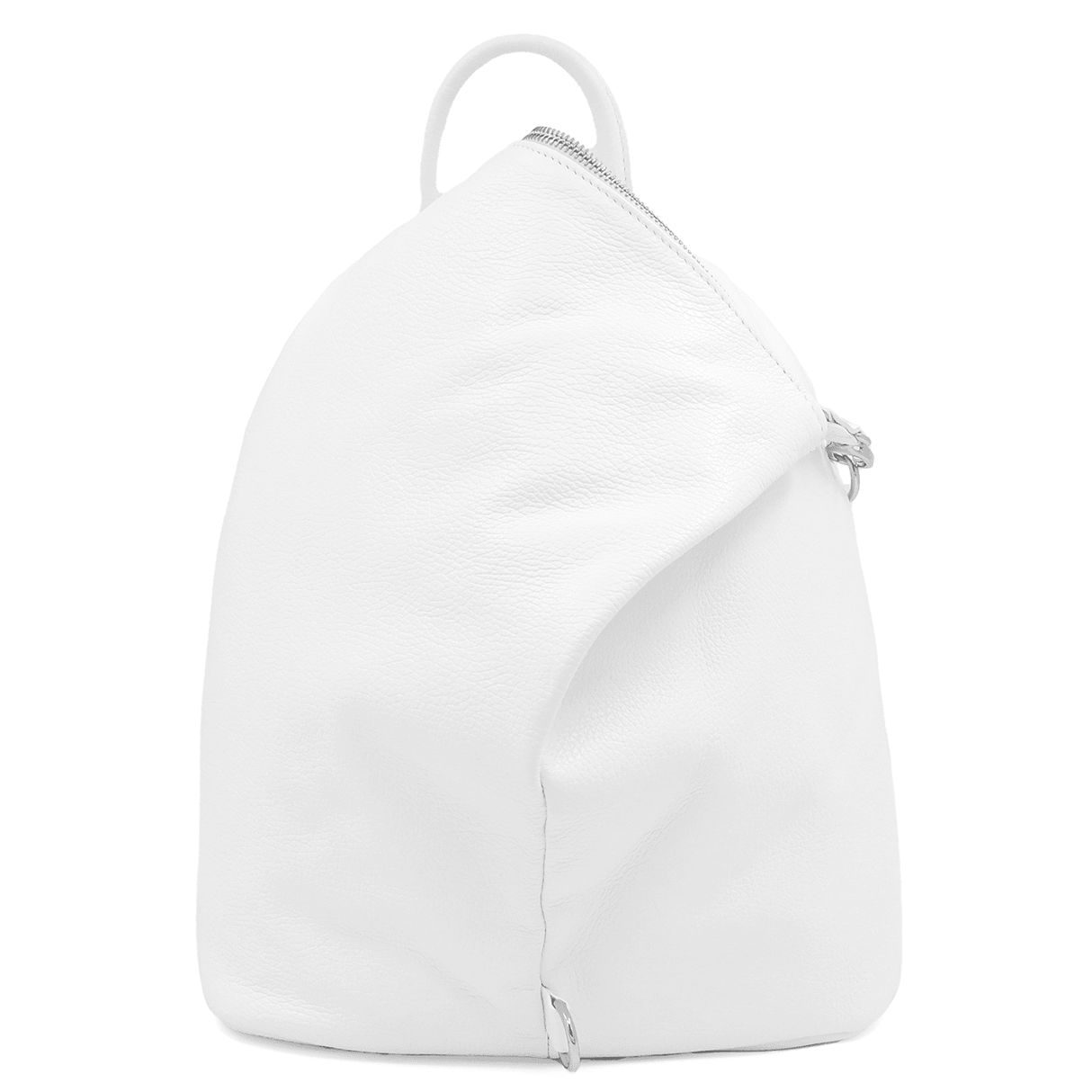 Női hátizsák természetes bőrből Evianna - fehér