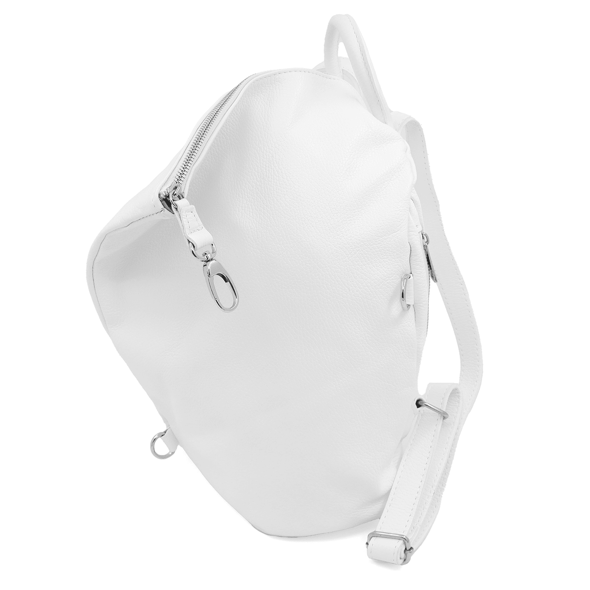 Női hátizsák természetes bőrből Evianna - fehér