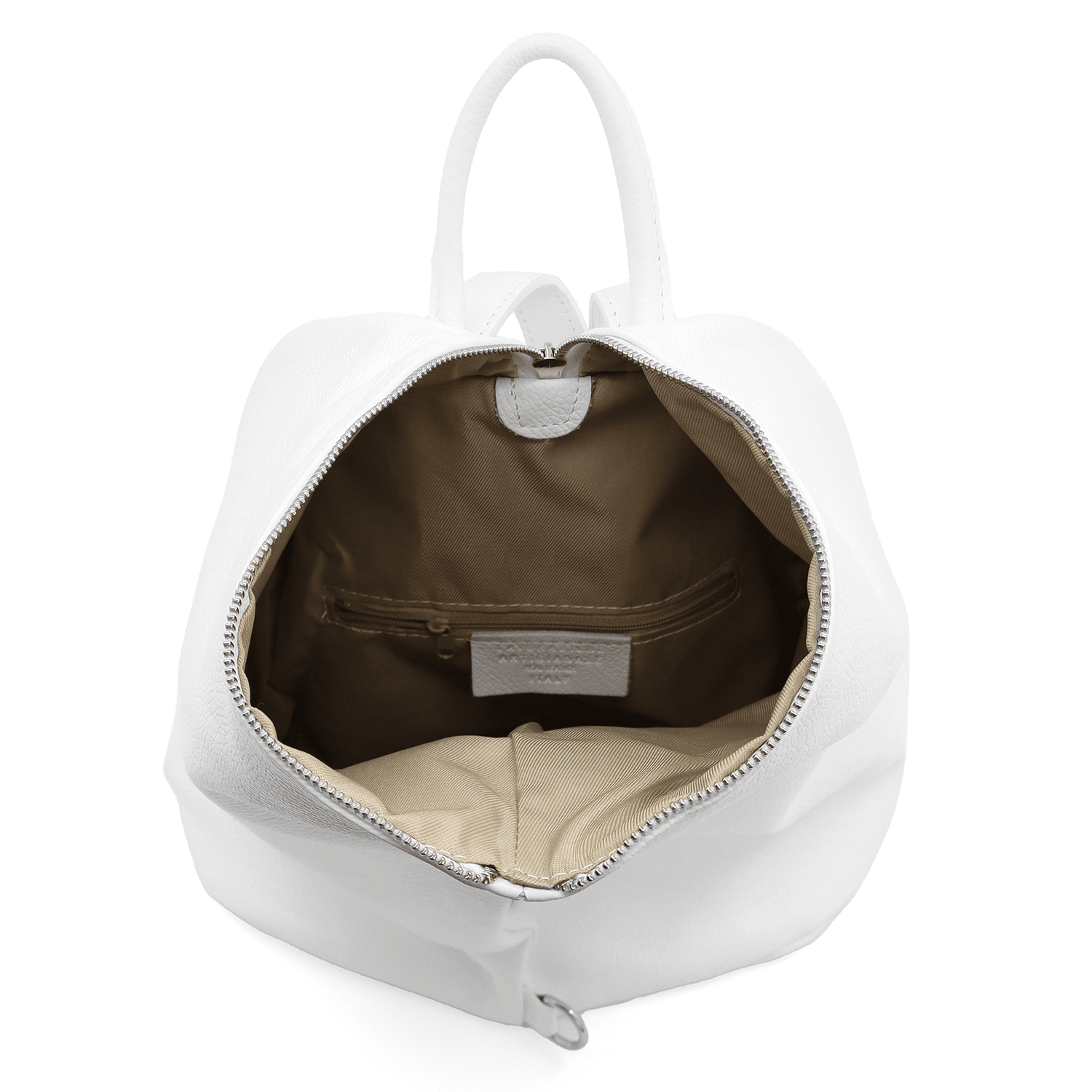 Női hátizsák természetes bőrből Evianna - fehér