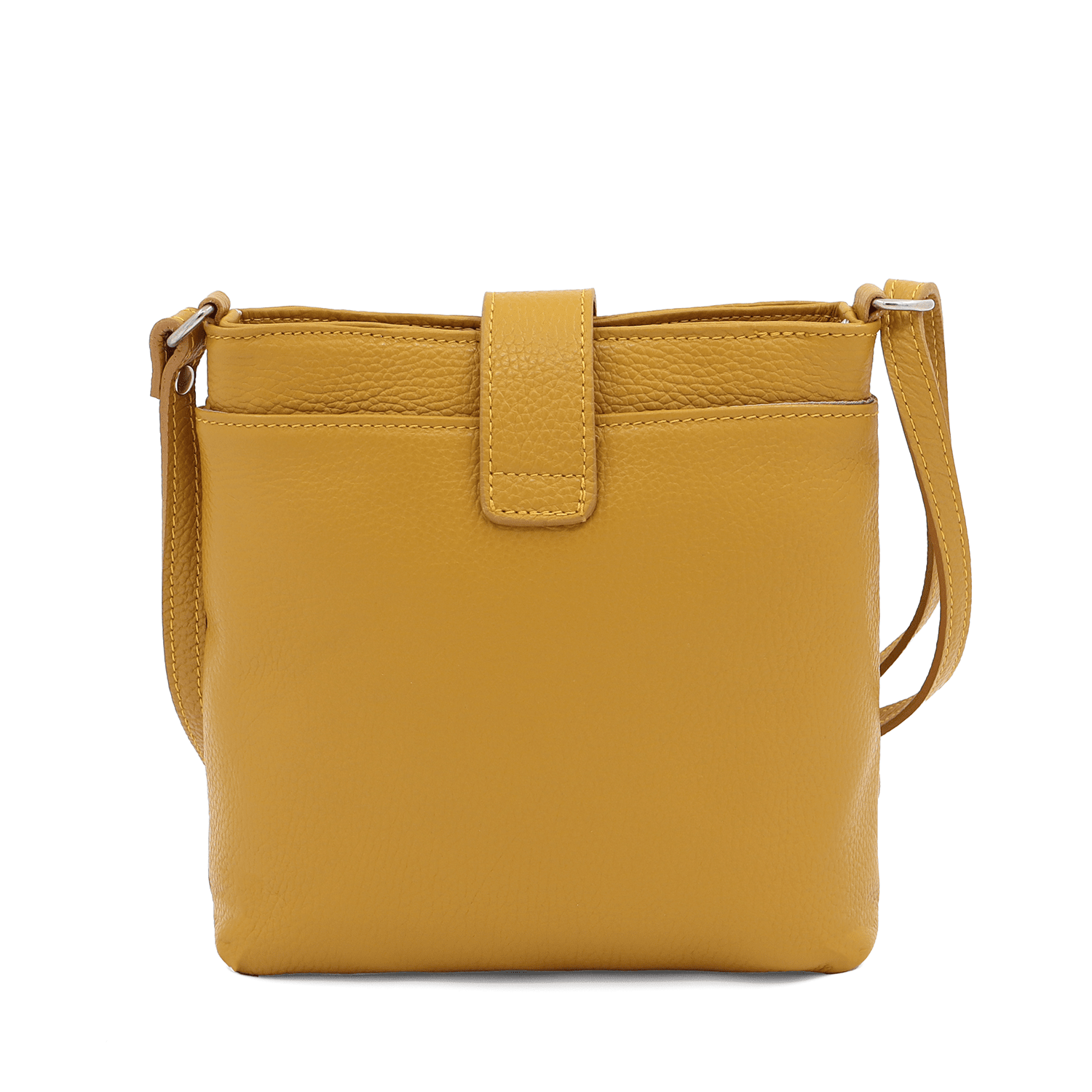 Andria természetes bőr válltáska - mustársárga
