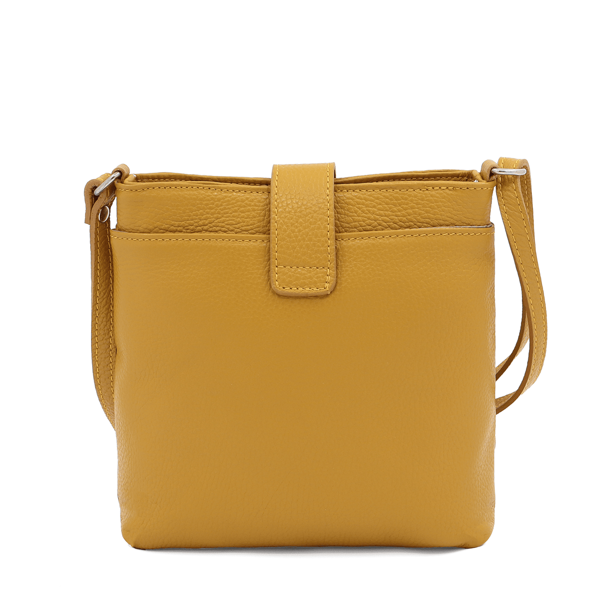 Andria természetes bőr válltáska - mustársárga