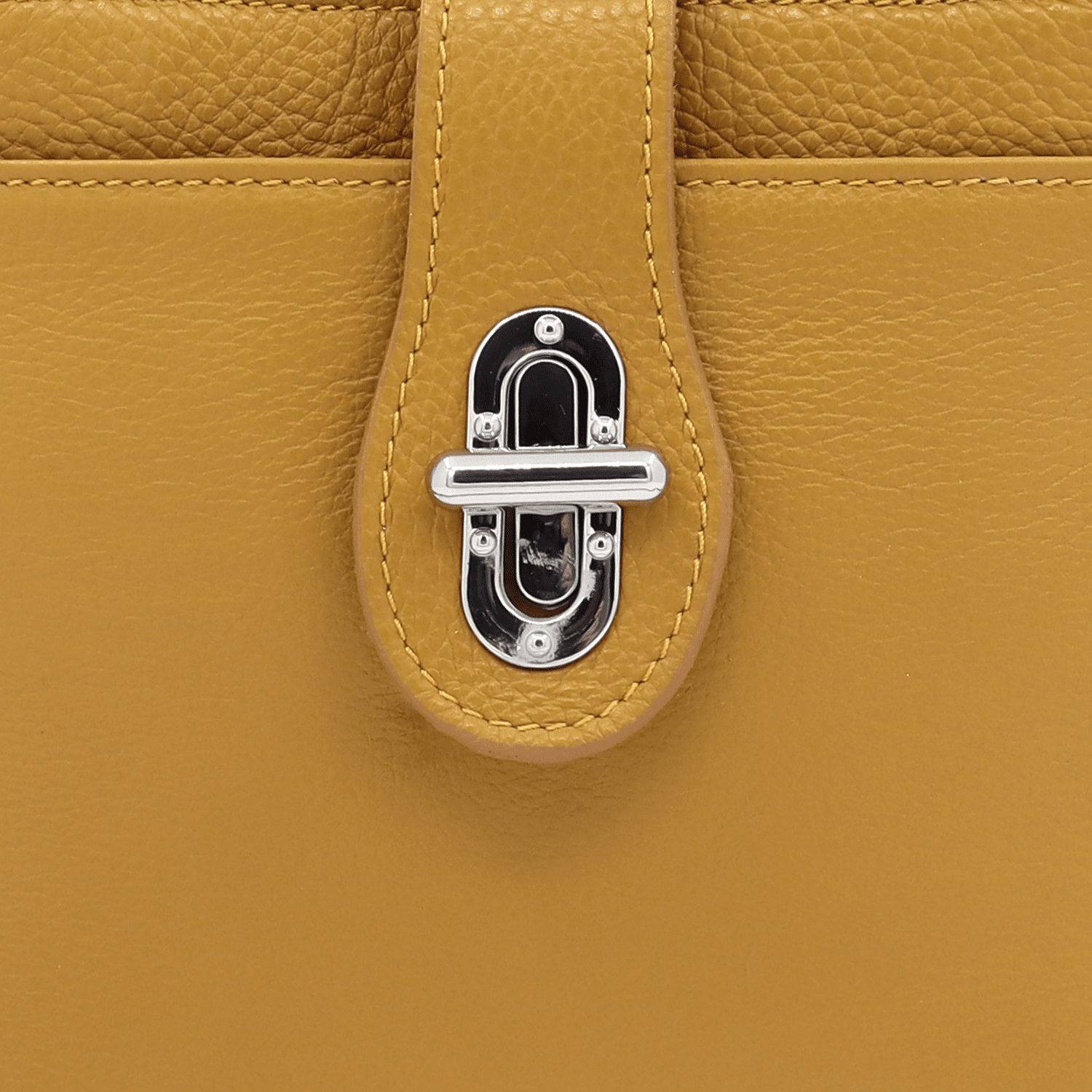 Andria természetes bőr válltáska - mustársárga