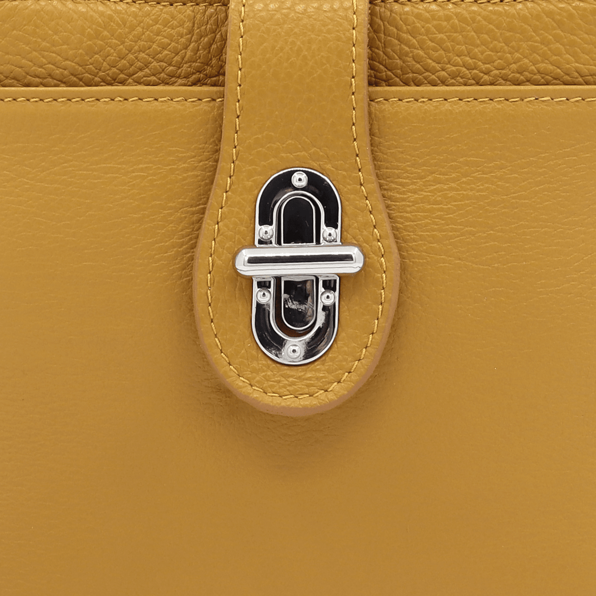 Andria természetes bőr válltáska - mustársárga