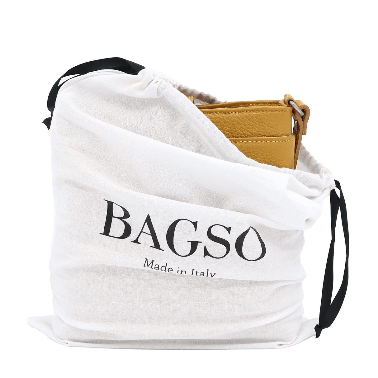 Andria természetes bőr válltáska - mustársárga