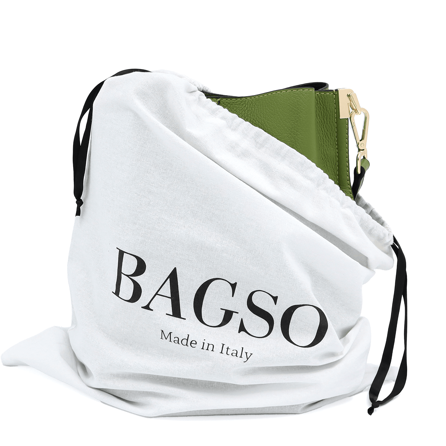 Női táska természetes bőrből, 2 fogantyúval Alba - zöld