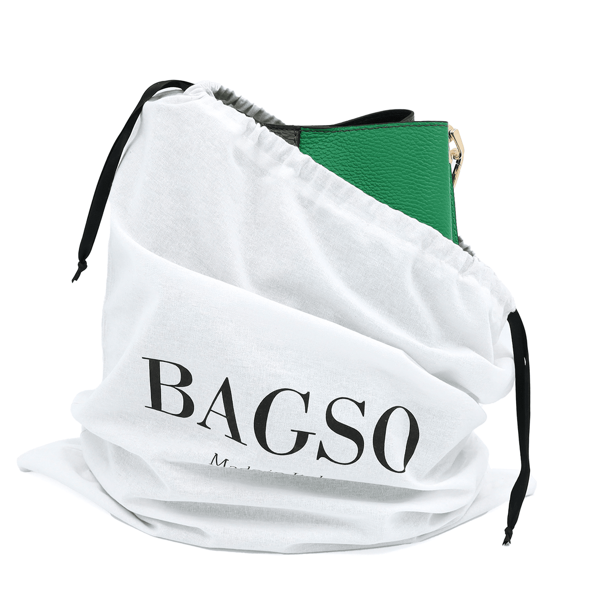 Női táska természetes bőrből, 2 fogantyúval Alba - zöld/sötétzöld