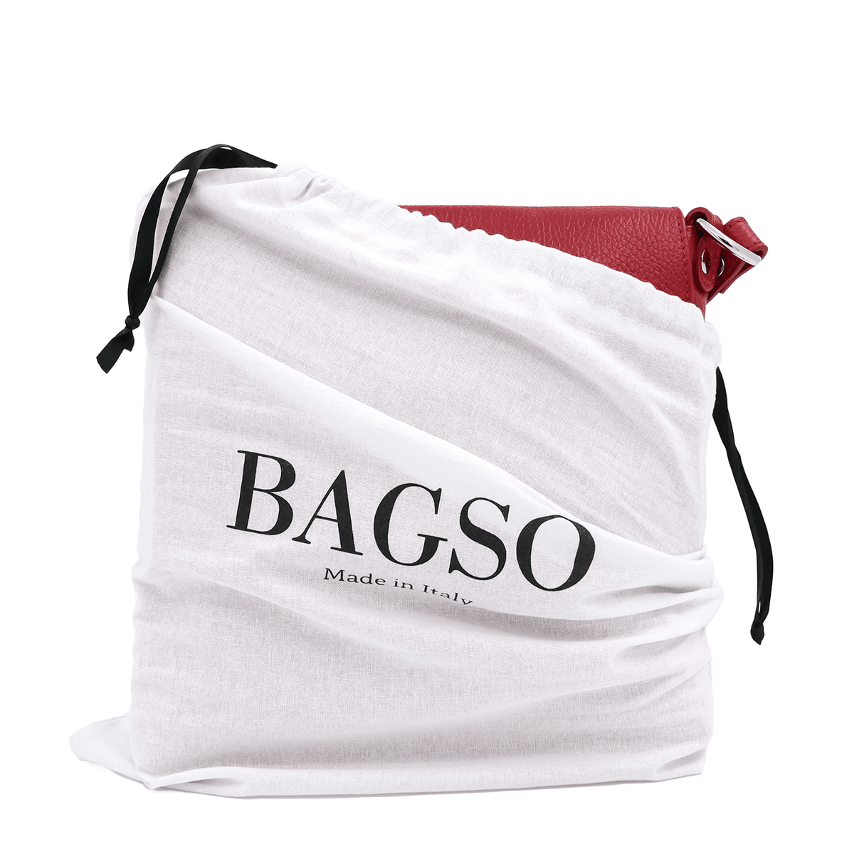 Válltáska természetes bőrből, sok zsebbel - piros