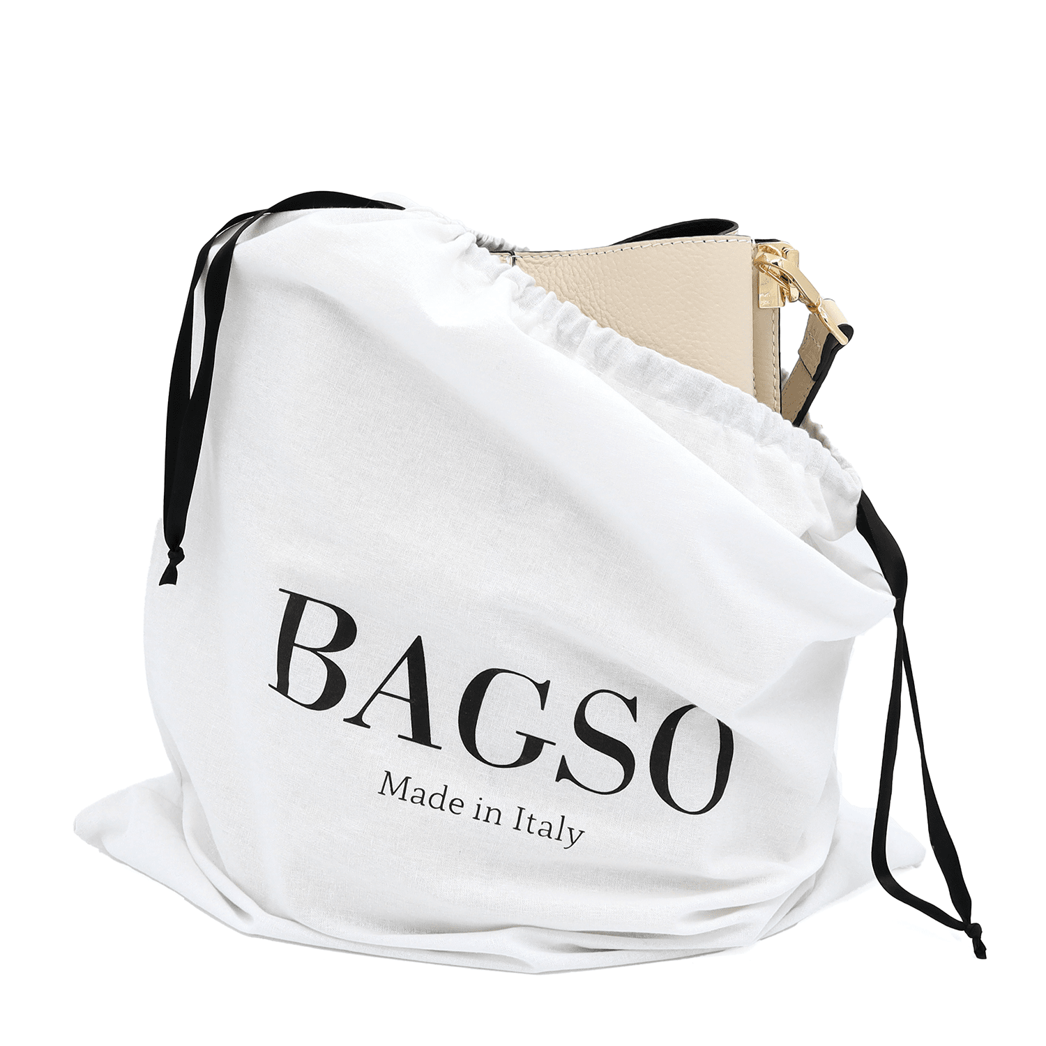 Női táska természetes bőrből, 2 fogantyúval Alba - bézs