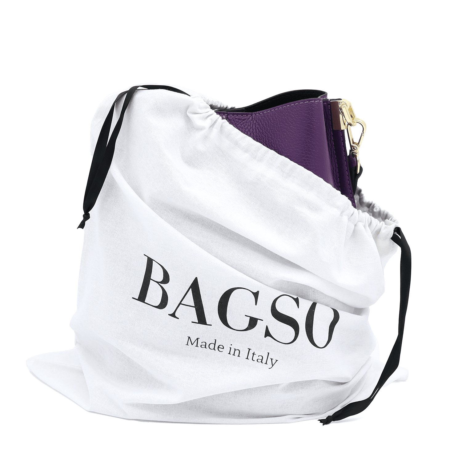 Női táska természetes bőrből, 2 fogantyúval Alba - lila