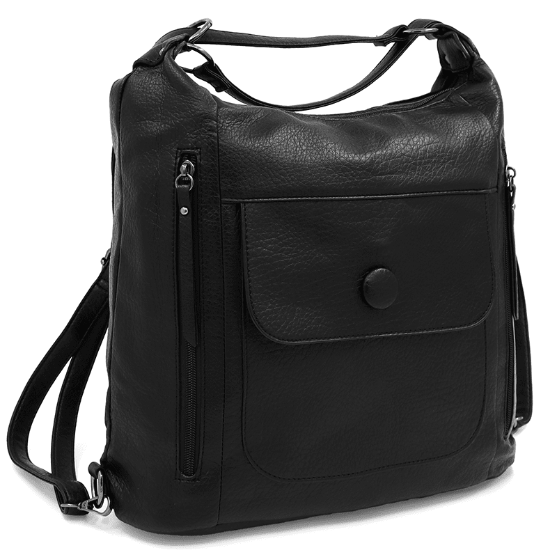 2 az 1-ben - Nagy táska és hátizsák Alora - fekete