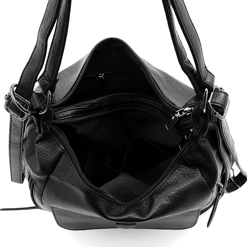 2 az 1-ben - Nagy táska és hátizsák Alora - fekete