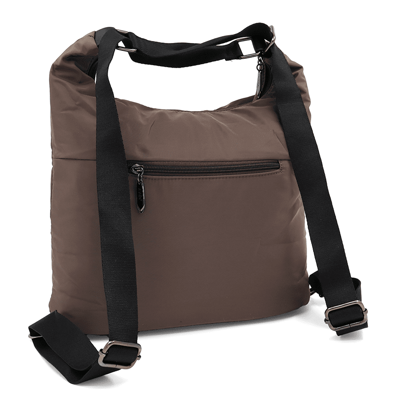 2 az 1-ben - Szövet táska és hátizsák levehető zsebekkel Lilian - barna