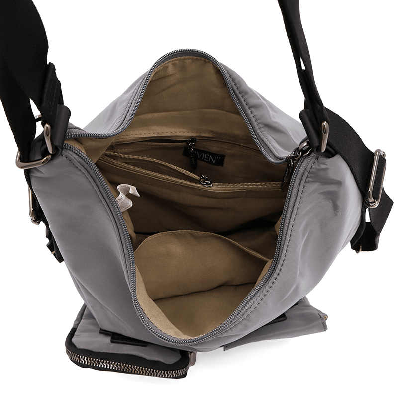 2 az 1-ben - Szövet táska és hátizsák levehető zsebekkel Lilian - szürke