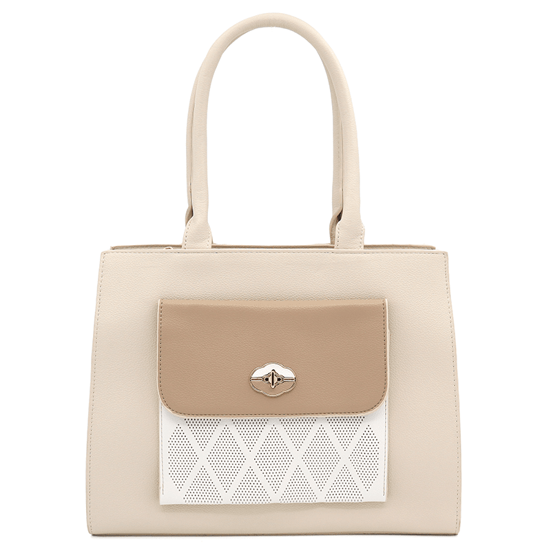 Érdekes női táska Lola - bézs