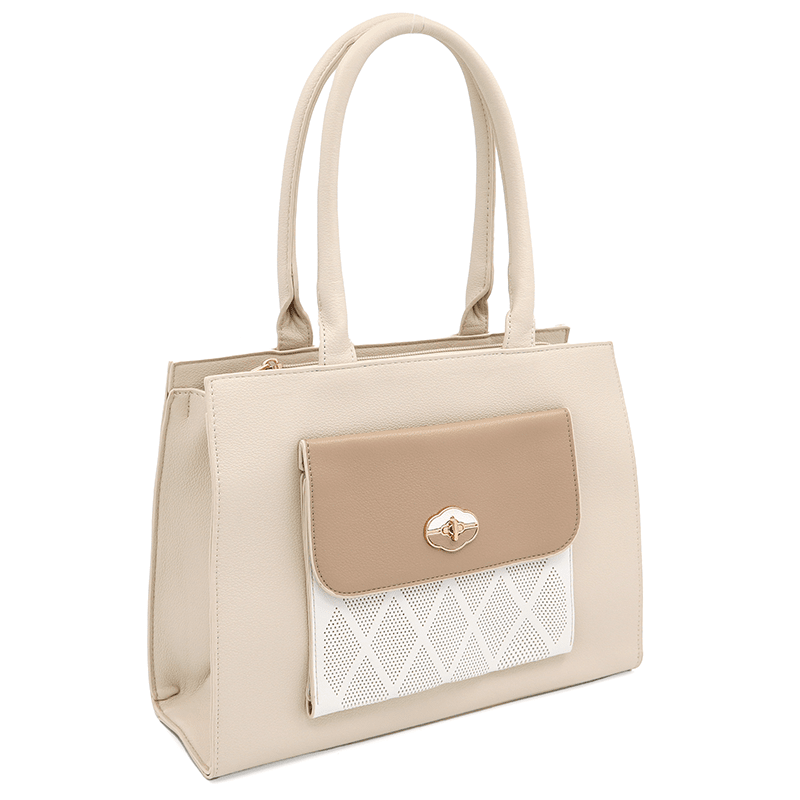 Érdekes női táska Lola - bézs