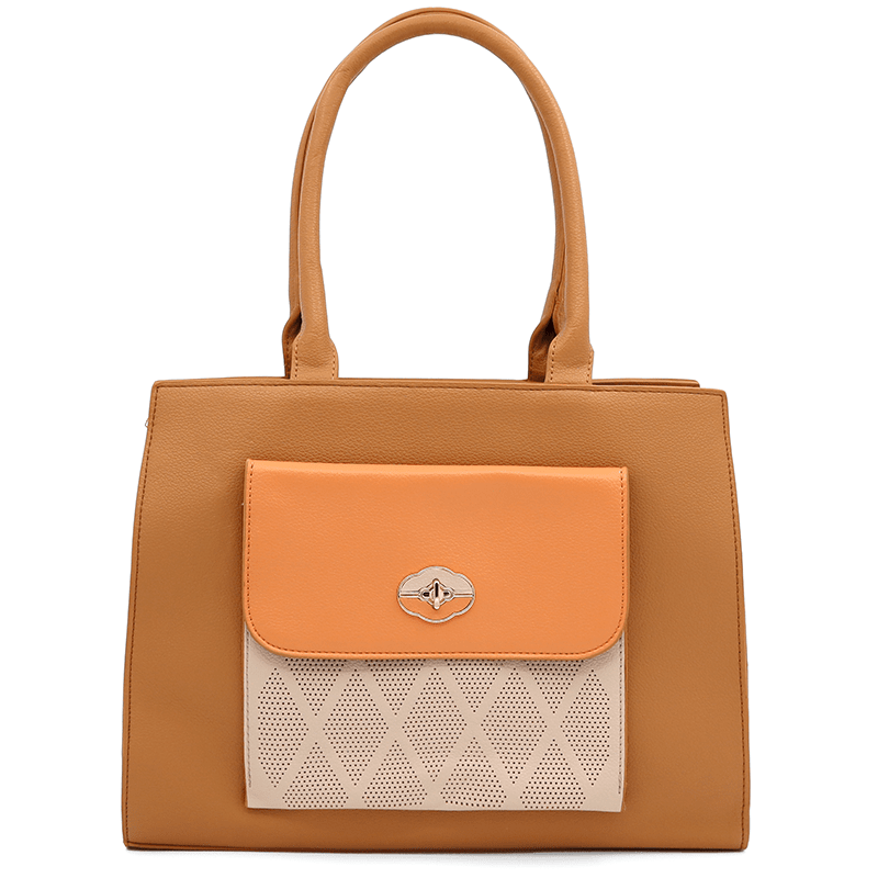 Érdekes női táska Lola - cseréptető barna