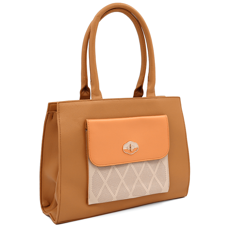 Érdekes női táska Lola - cseréptető barna