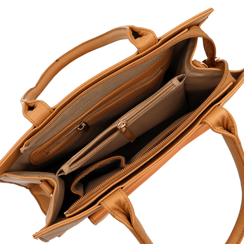 Érdekes női táska Lola - cseréptető barna