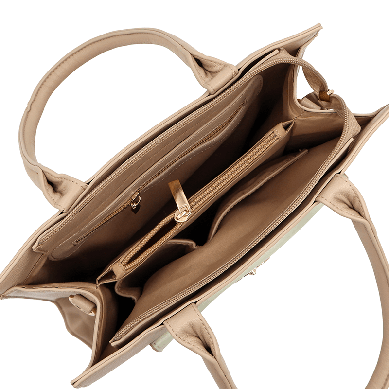 Érdekes női táska Lola - világosbarna