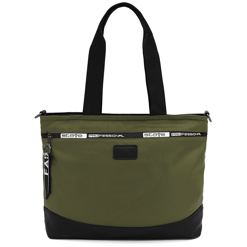 Nagy női táska, Liora típusú szövetből - zöld