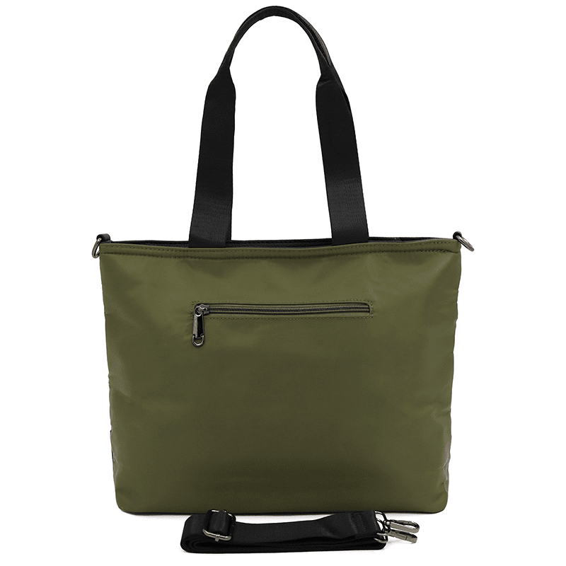 Nagy női táska, Liora típusú szövetből - zöld