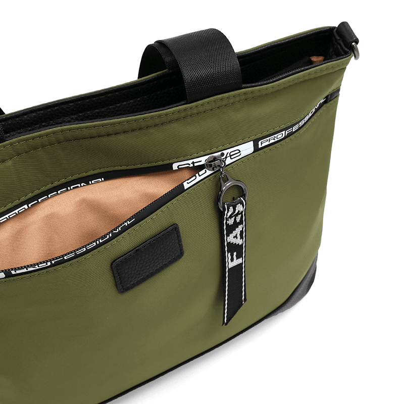 Nagy női táska, Liora típusú szövetből - zöld