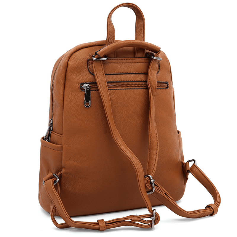 2 az 1-ben - Női hátizsák és táska Arelia - cseréptetős barna