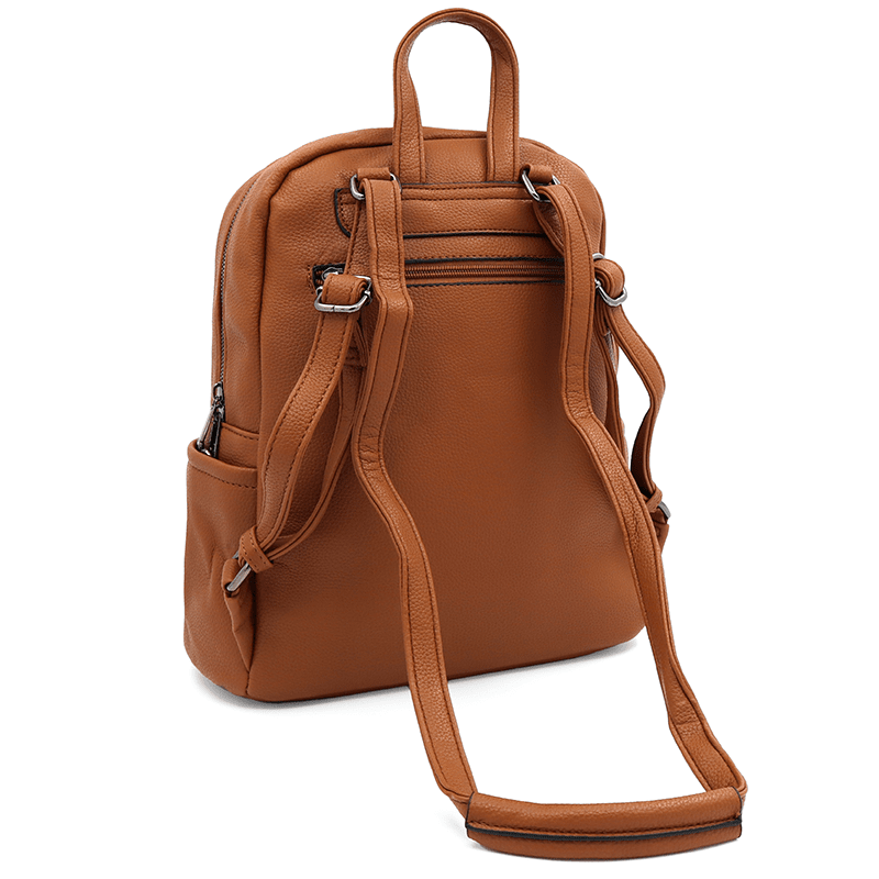 2 az 1-ben - Női hátizsák és táska Arelia - cseréptetős barna