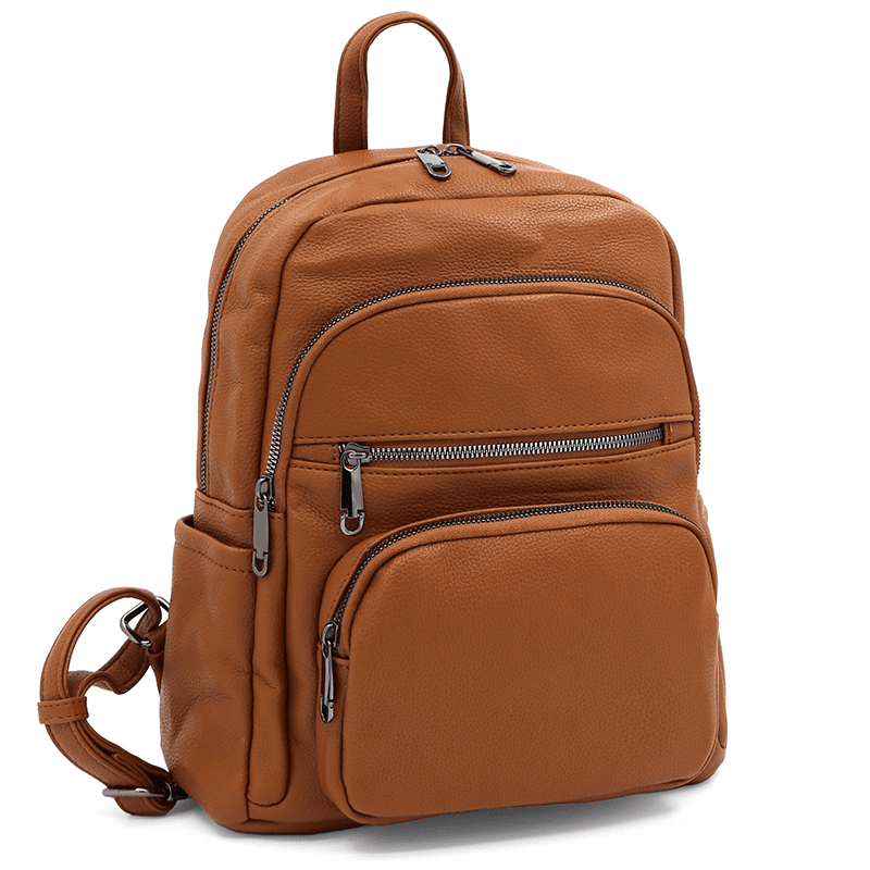 2 az 1-ben - Női hátizsák és táska Arelia - cseréptetős barna