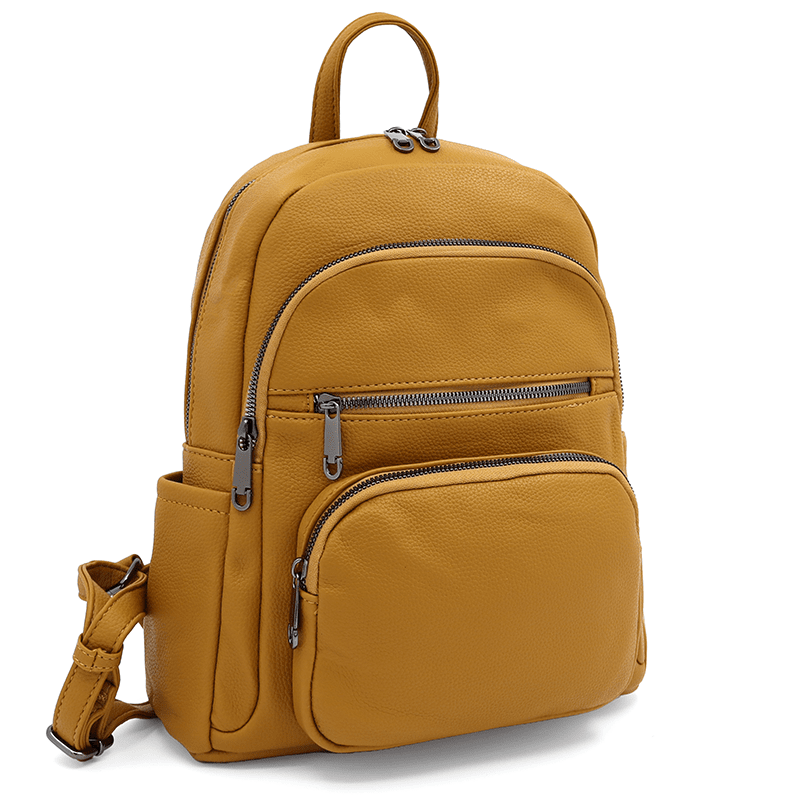 2 az 1-ben - Női hátizsák és táska Arelia - mustársárga