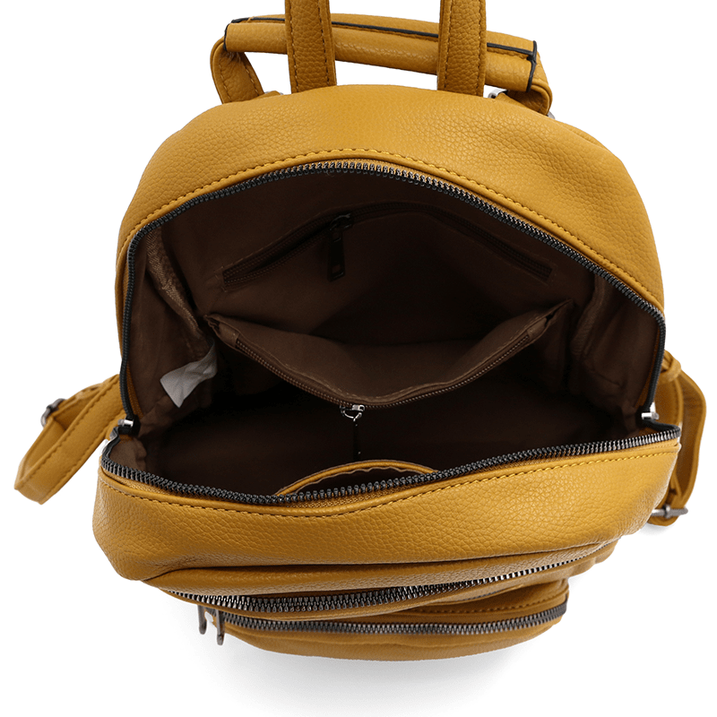 2 az 1-ben - Női hátizsák és táska Arelia - mustársárga