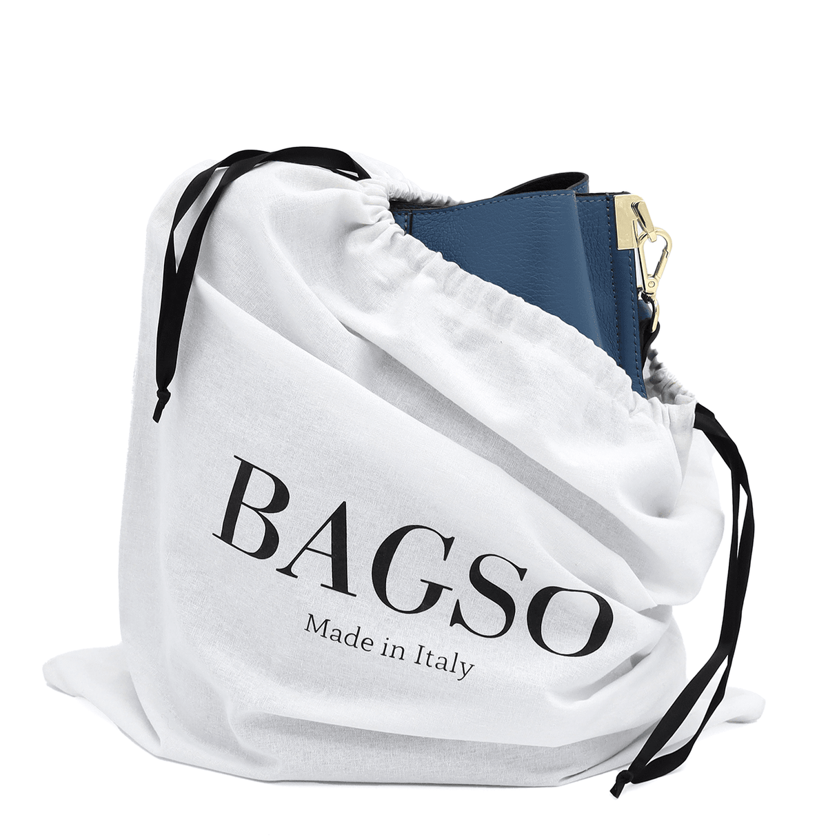 Női táska természetes bőrből, 2 fogantyúval Alba - kék