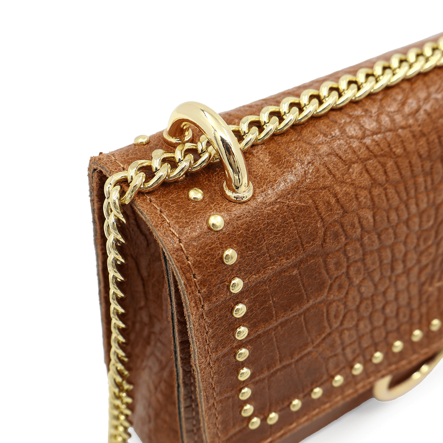 Női táska természetes bőrből - barna