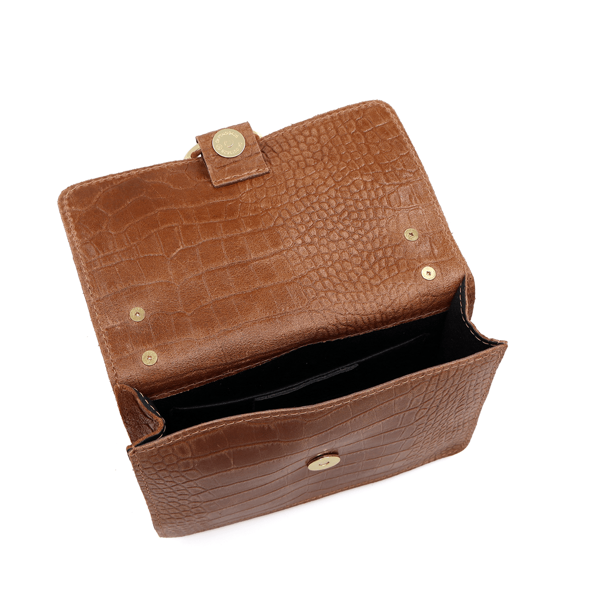 Női táska természetes bőrből - barna