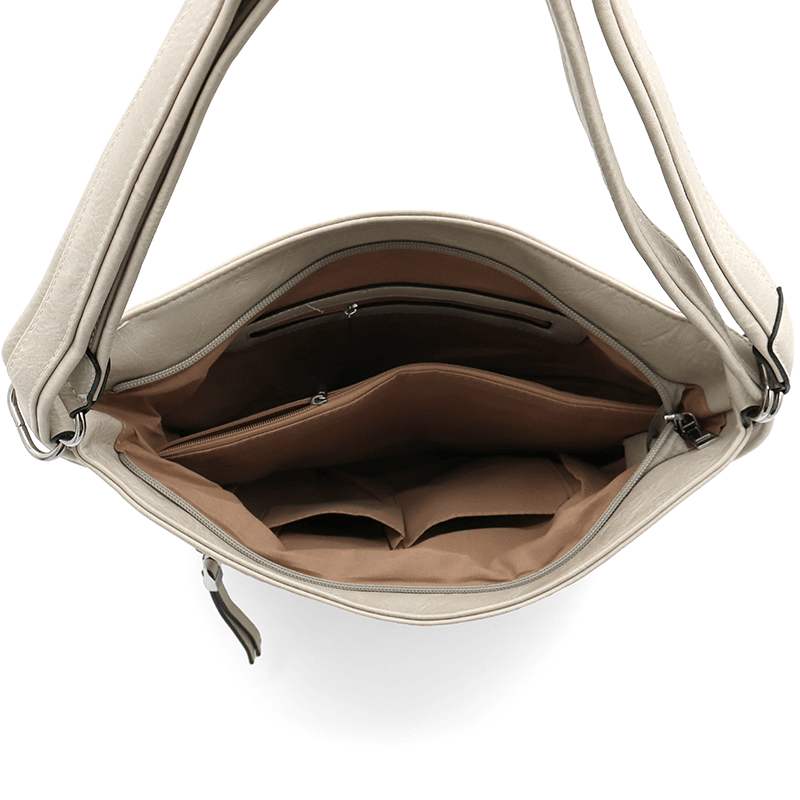 2 az 1-ben - Nagy táska és hátizsák - bézs