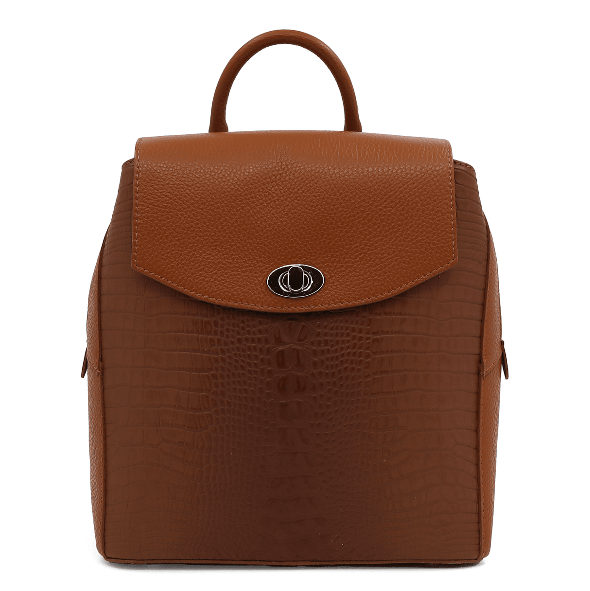 2 az 1-ben - Hátizsák és táska természetes bőrből Kiana - cseréptetős barna