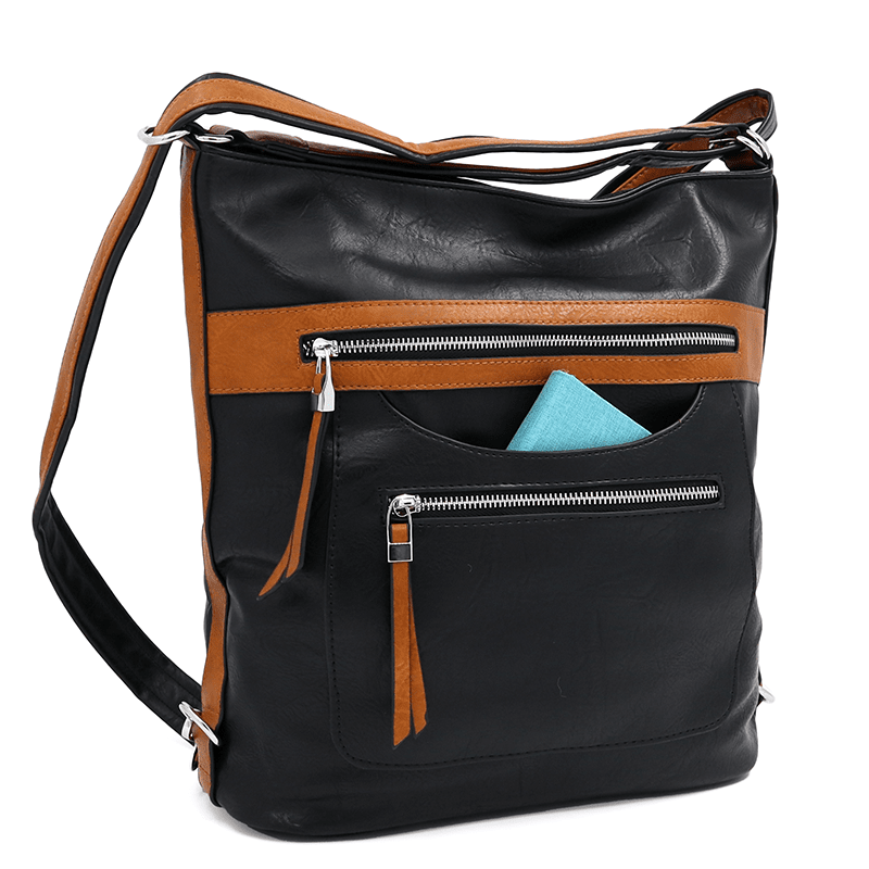 2 az 1-ben – Nagy táska és hátizsák – fekete