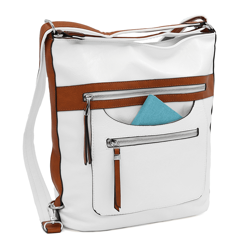 2 az 1-ben – Nagy táska és hátizsák – fehér