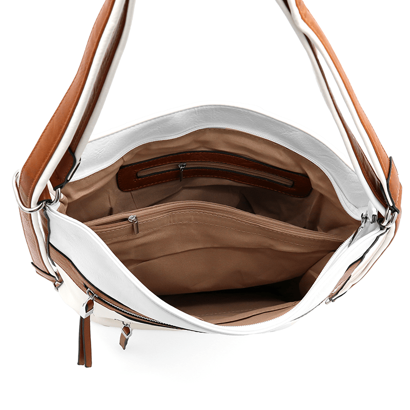 2 az 1-ben – Nagy táska és hátizsák – fehér